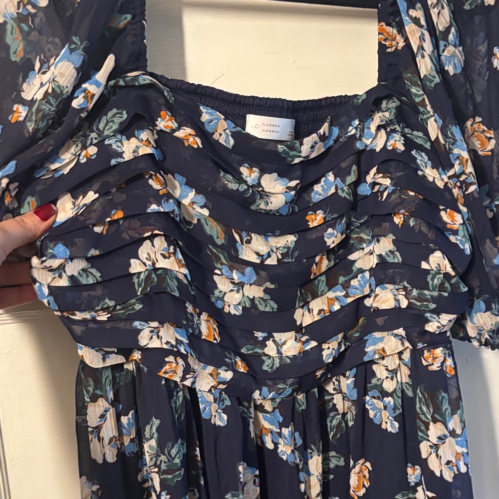 LC Lauren Conrad Navy Floral Maxi Dress - Picture 6 of 8